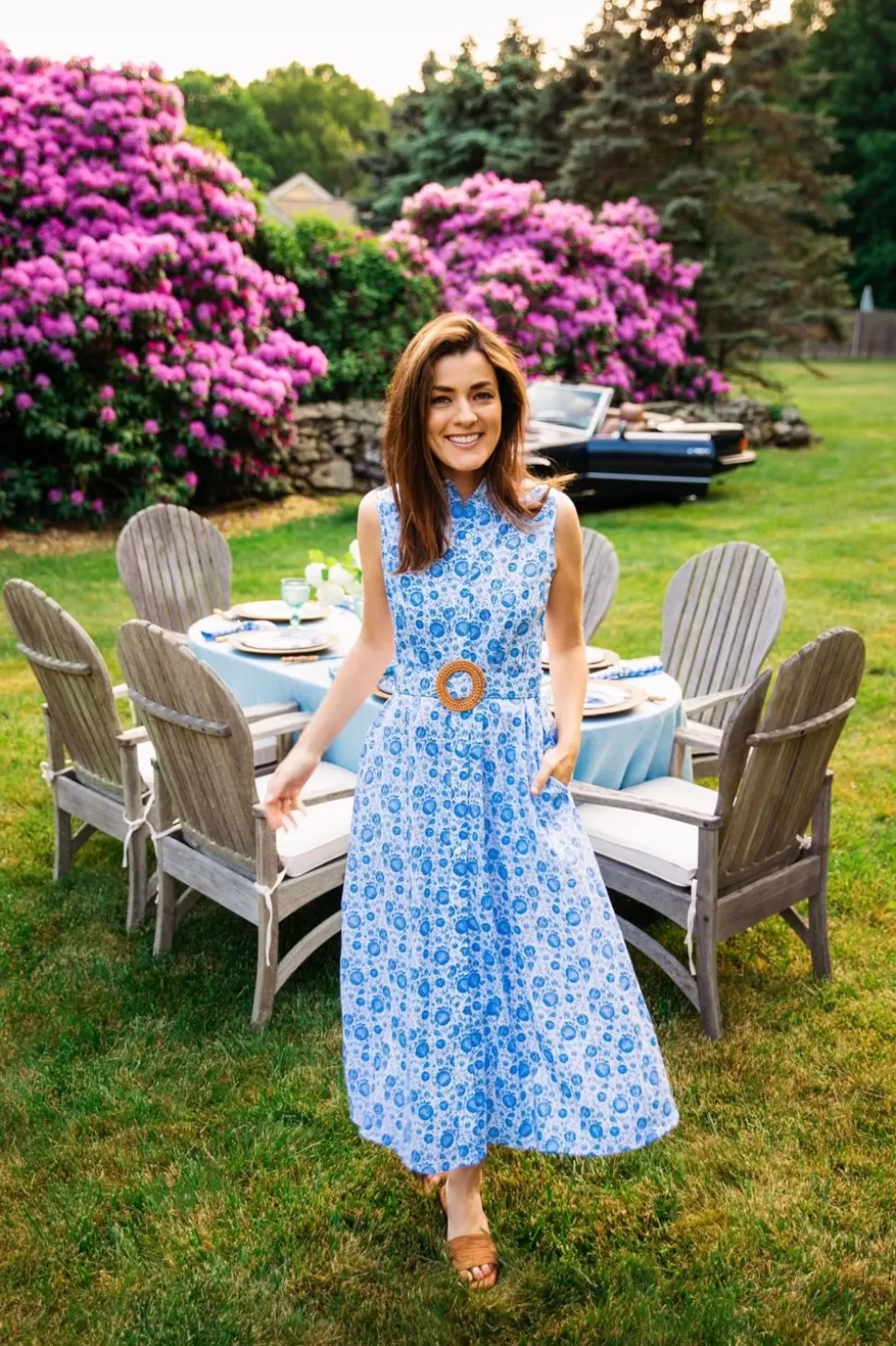 Women Kiel James Patrick Azure Blossom Shirt Dress