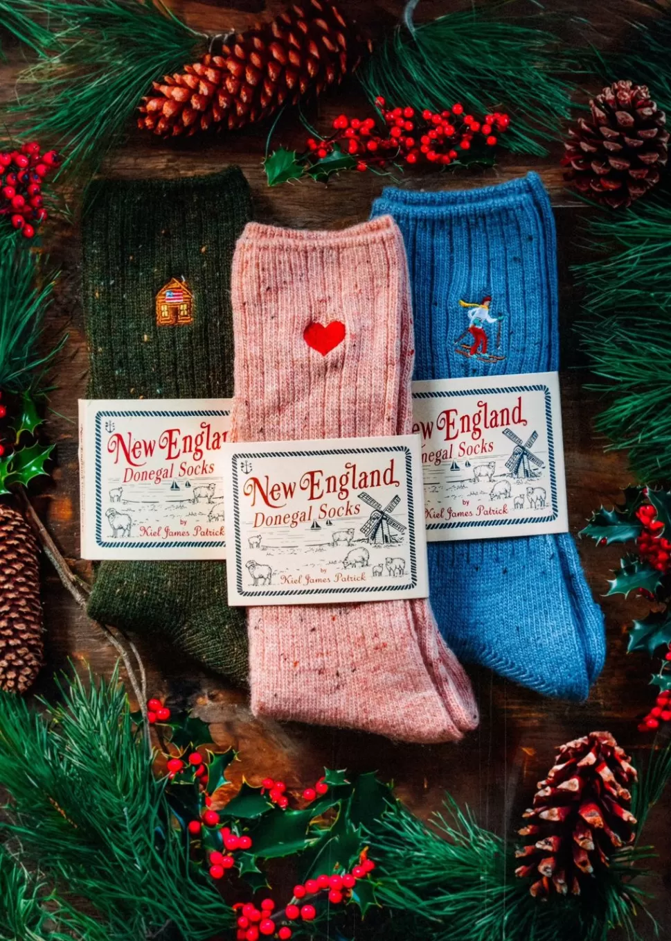 Kiel James Patrick Cozy Cabin Donegal Socks