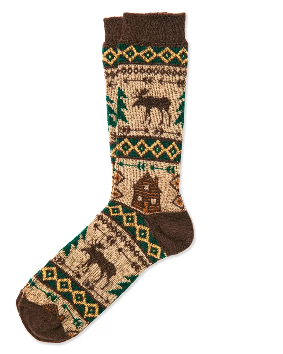 Kiel James Patrick Cozy Cabin Moose Socks