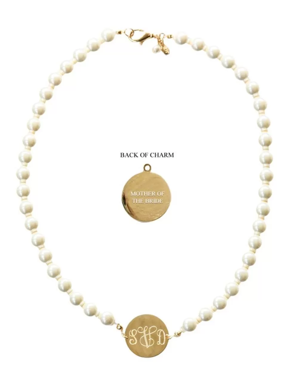 Kiel James Patrick Pearl Monogram Wedding Necklace