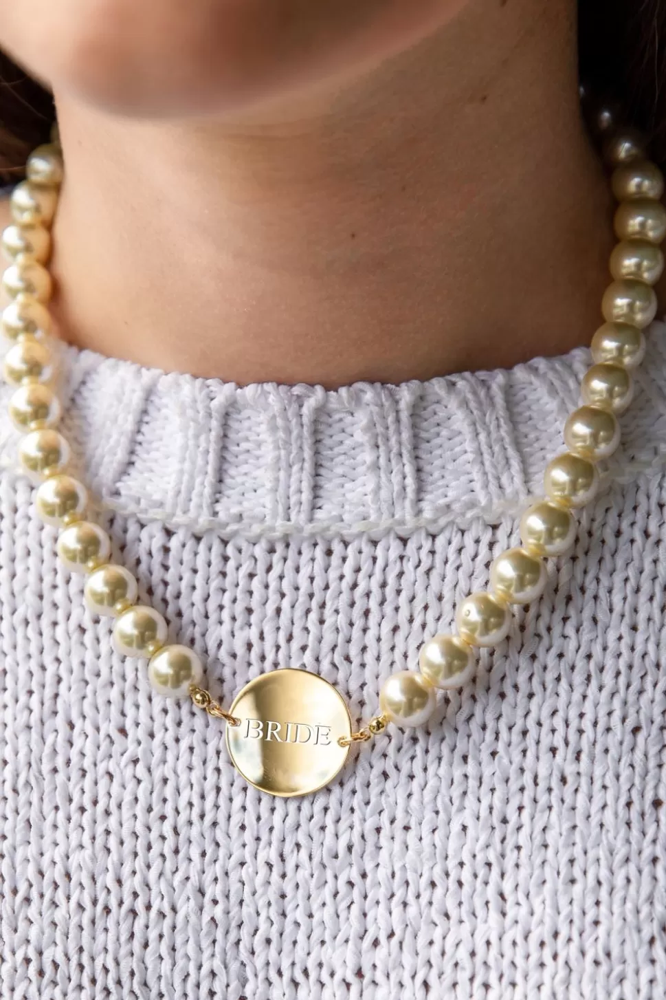 Kiel James Patrick Pearl Monogram Wedding Necklace