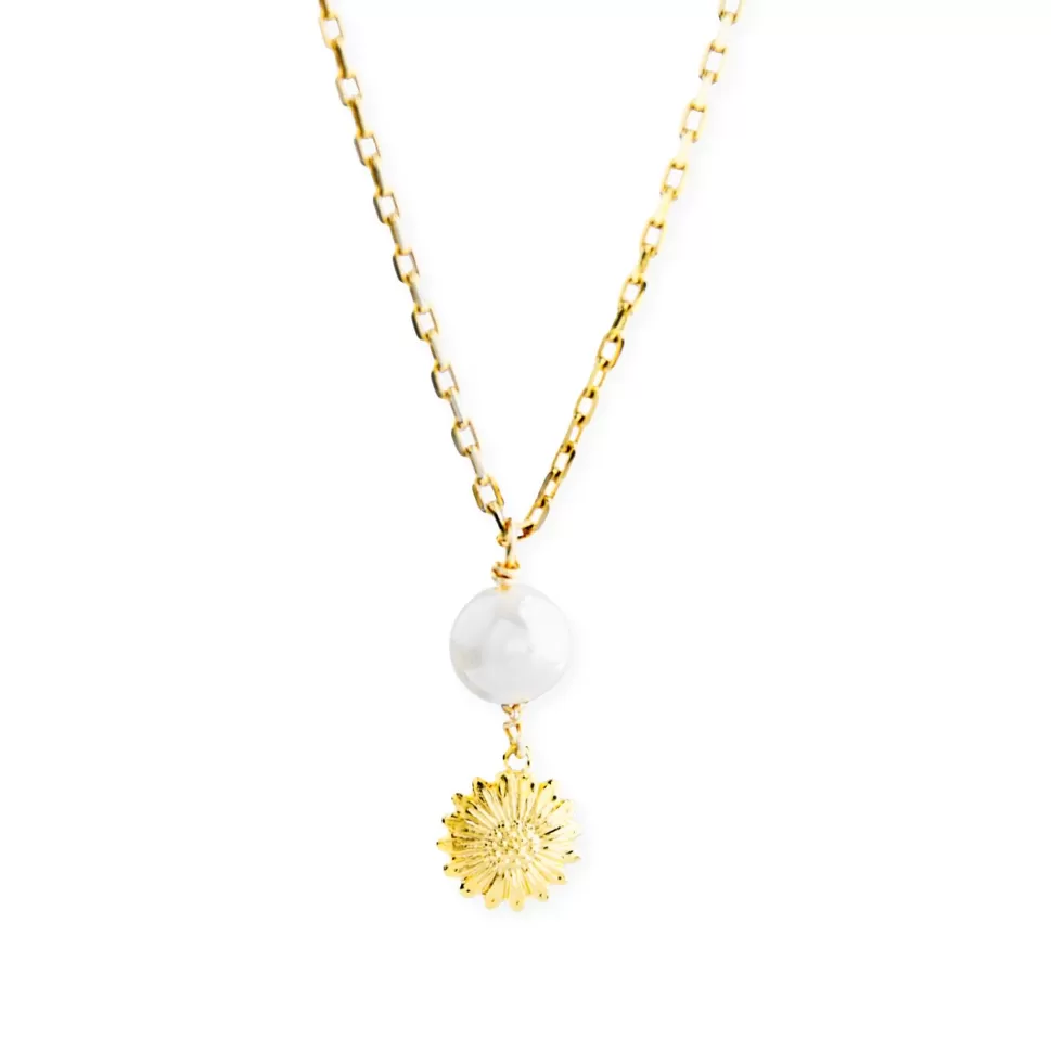 Kiel James Patrick Sunflower Pearl Drop Necklace