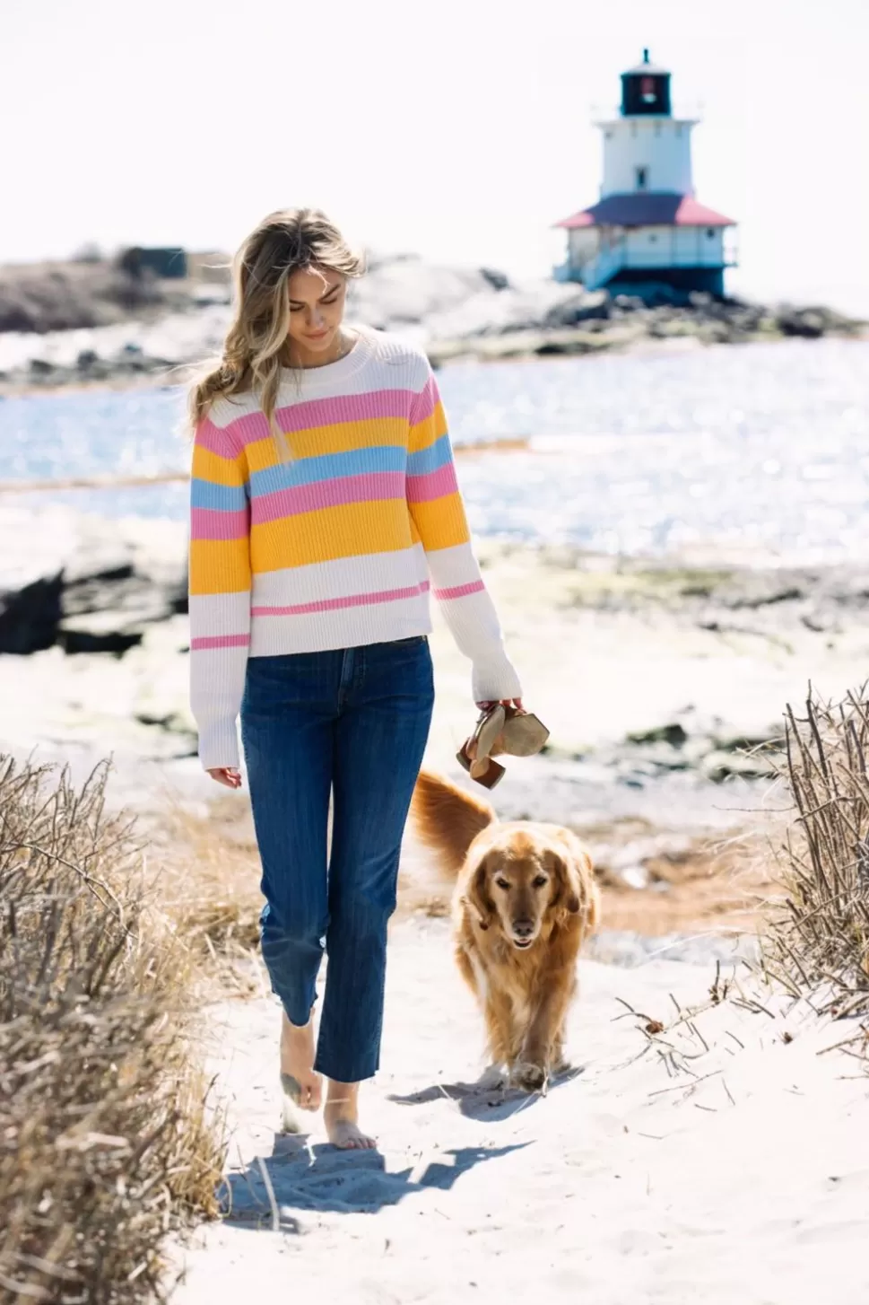 Women Kiel James Patrick The Sunset Striped Sweater
