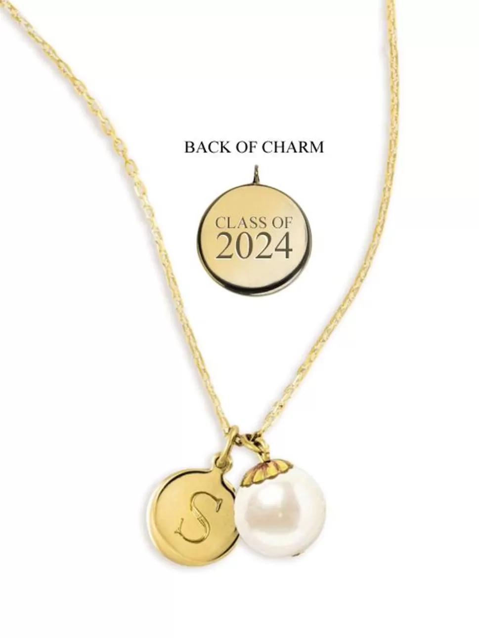 Kiel James Patrick World'S Your Oyster Gold Necklace --Class Of 2024